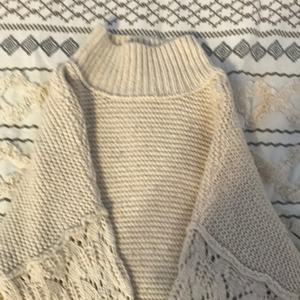 universal thread cream knitted sweater